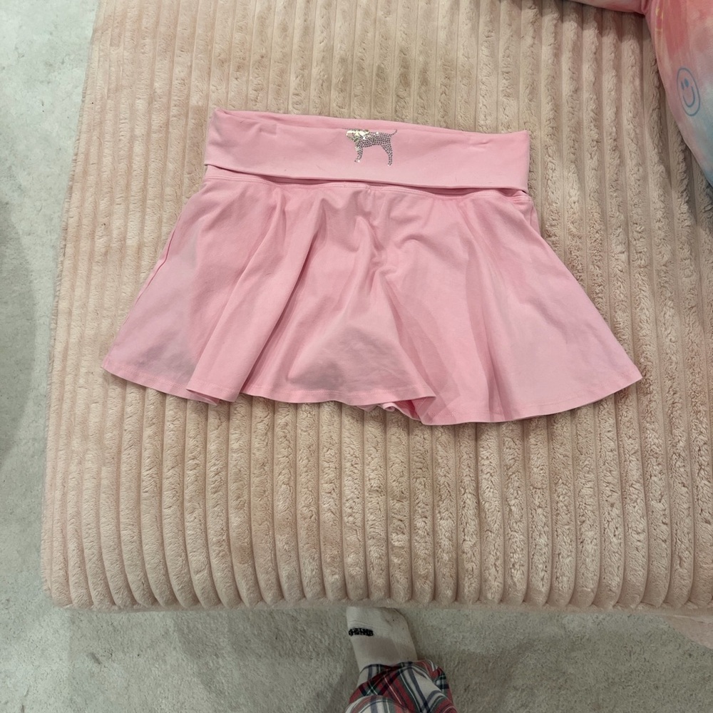 LoveShackFancy Pink Mini Skirt